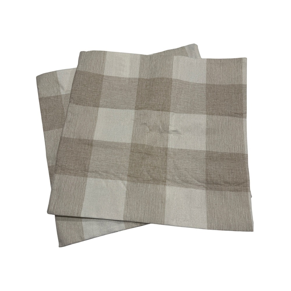 2 Pillow Covers Textured Tan/Brown Cream Farmhouse Neutral Textiles Decor